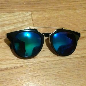 Retro Sunglasses Deep Blue Reflector